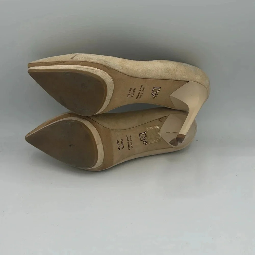tan Diane Von Furstenberg suede pumps size 5 - Picture 6 of 7